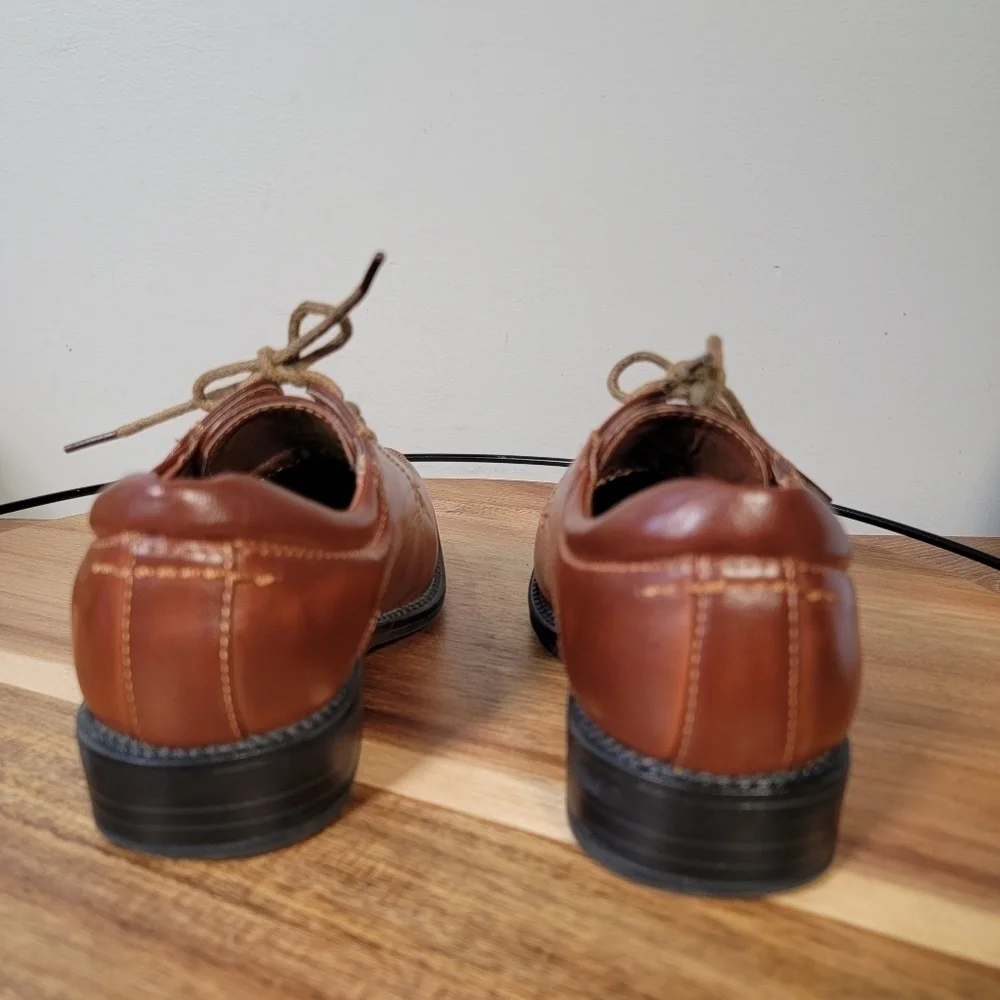 Robert David Boys Dress Shoes Faux Leather Lace Up Loafers Size 9